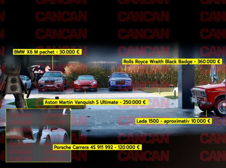 Fraților Tate li s-a pus sechestru asigurator pe mașini în valoare de cinci milioane de euro (Foto: CANCAN.RO)