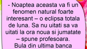 BANC | Bulă și eclipsa totală de lună