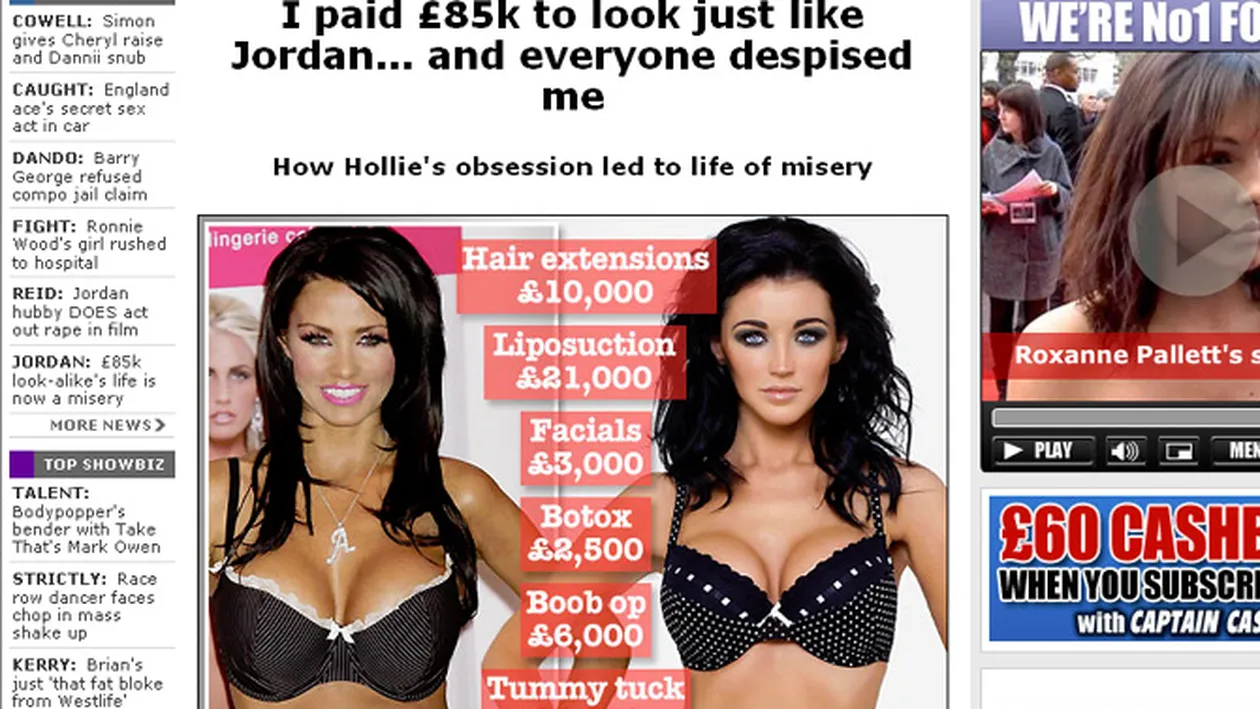 VIDEO A cheltuit 85.000 de lire pe operatii ca sa arate ca Jordan!