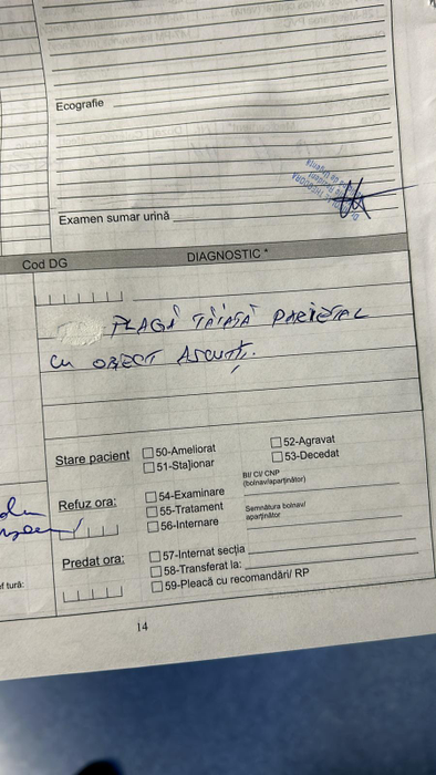 Certificatul medico-legat al lui Rafte