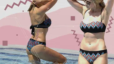 Am fotografiat-o la piscină pe ”Zeiță”!