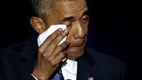 VIDEO! BARAK OBAMA, în lacrimi! Preşedintele american a susţinut discursul de adio:’’Nu mă opresc aici…‘’