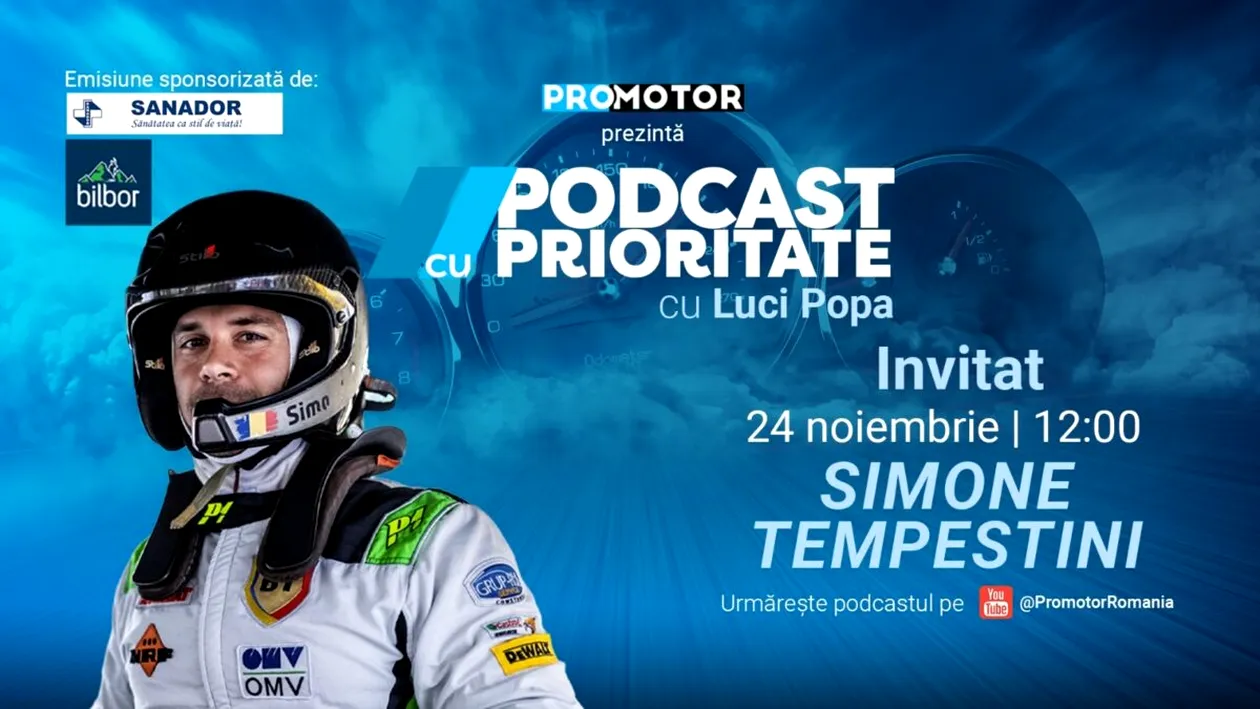 Simone Tempestini la „Podcast cu Prioritate” #86 by ProMotor: despre carieră, pasiunea pentru viteză și idolul său în motorsport
