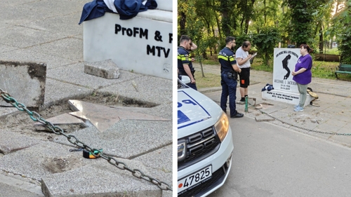 Monumentul lui Michael Jackson din Herăstrău, VANDALIZAT! Autoritățile au fost imediat sesizate