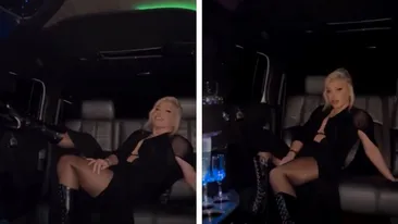 Loredana Groza, şedinţă foto incendiară într-o limuzină. Artista a arătat tot ce are în dotare!