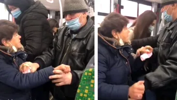 Scene halucinante într-un autobuz din Iași! Un bărbat a pălmuit o femeie care nu purta masca în mod corespunzător