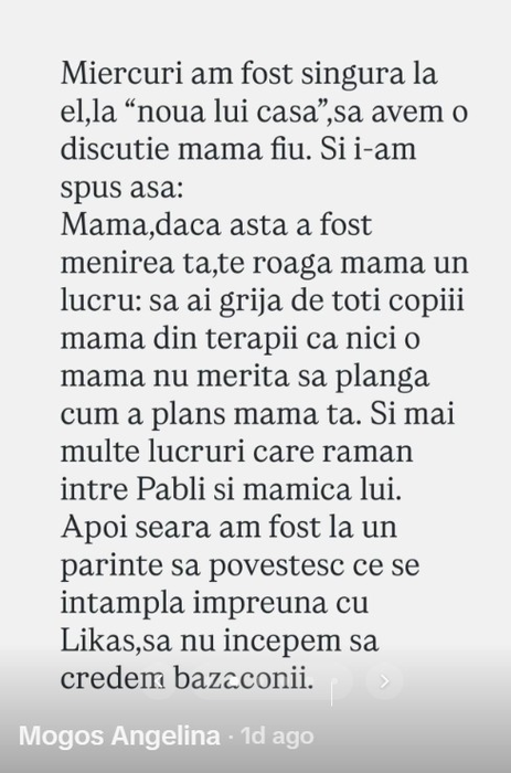 Ce semn ar fi primit Angelina Mogoș după ce a fost la mormântul fiului ei, Pablo: „Ultima săptămână mi-a dat de gândit”