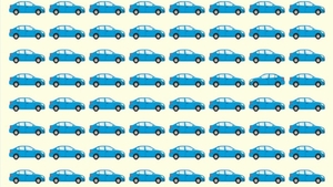 Test de logică | O singură mașină din cele 64 din imagine este diferită! O puteți identifica?