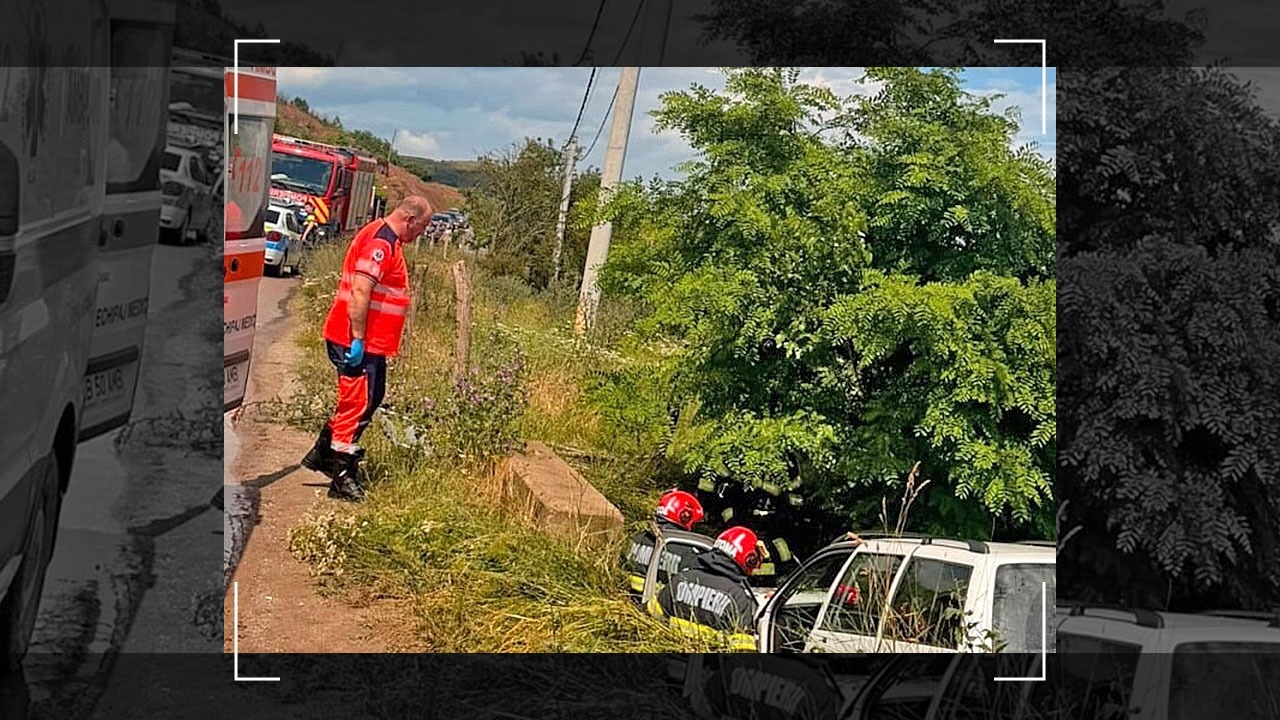 Accident tragic în Alba. Un bărbat de 75 de ani a murit după ce o mașină s-a răsturnat în afara șoselei la Pâclișa