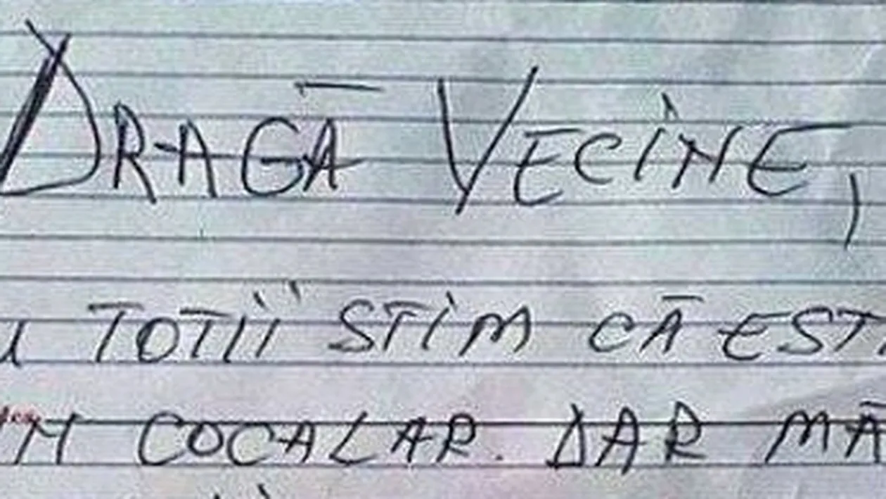 Viralul saptamanii! Mesaj pentru vecinul care nu a iesit la deszapezire