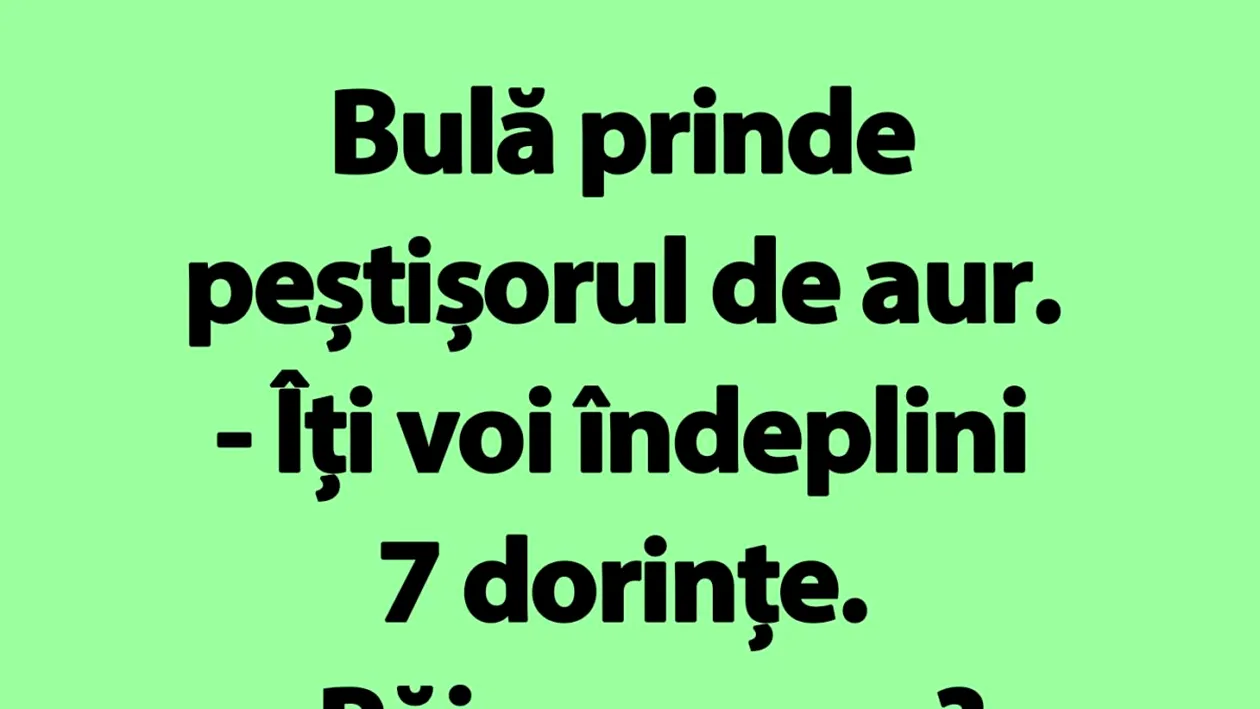 BANC | Peștișorul de aur al lui Bulă