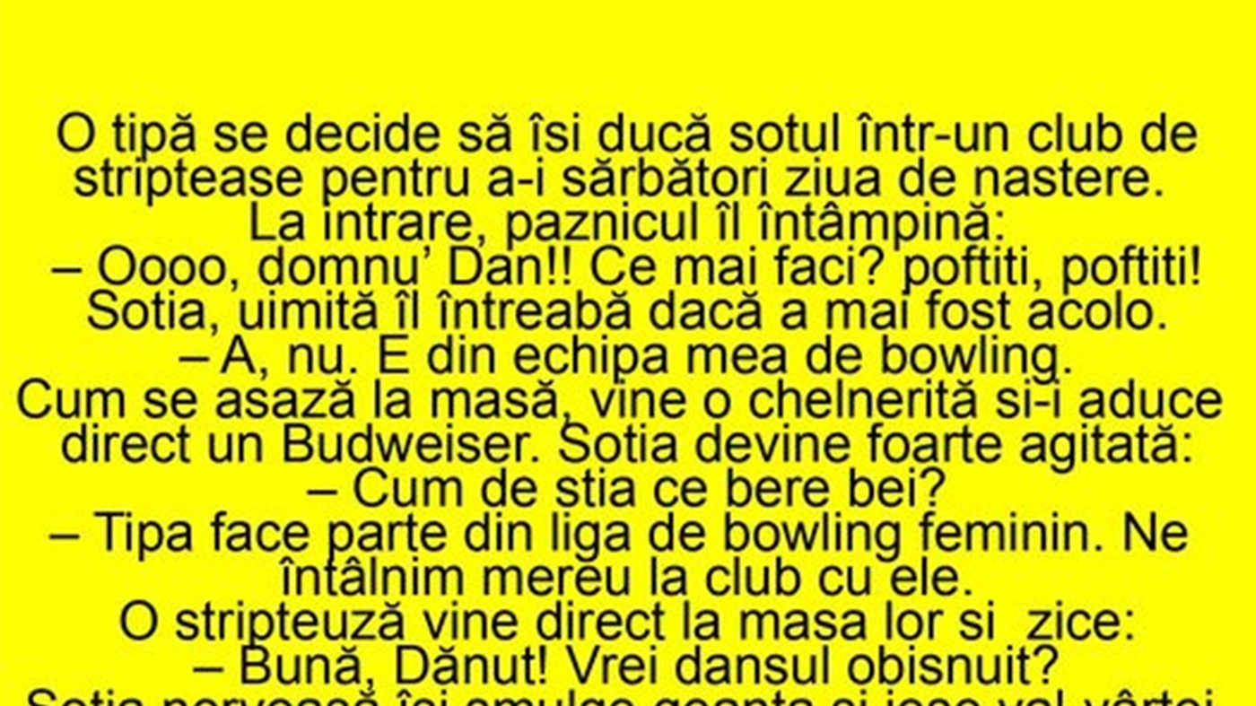 BANCUL ZILEI | Cadou special de ziua domnului Dan