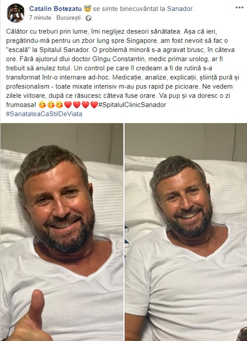 Cătălin Botezatu, de urgență la spital! Primele declarații ale designerului despre diagnosticul primit: “S-a agravat brusc, în câteva ore”