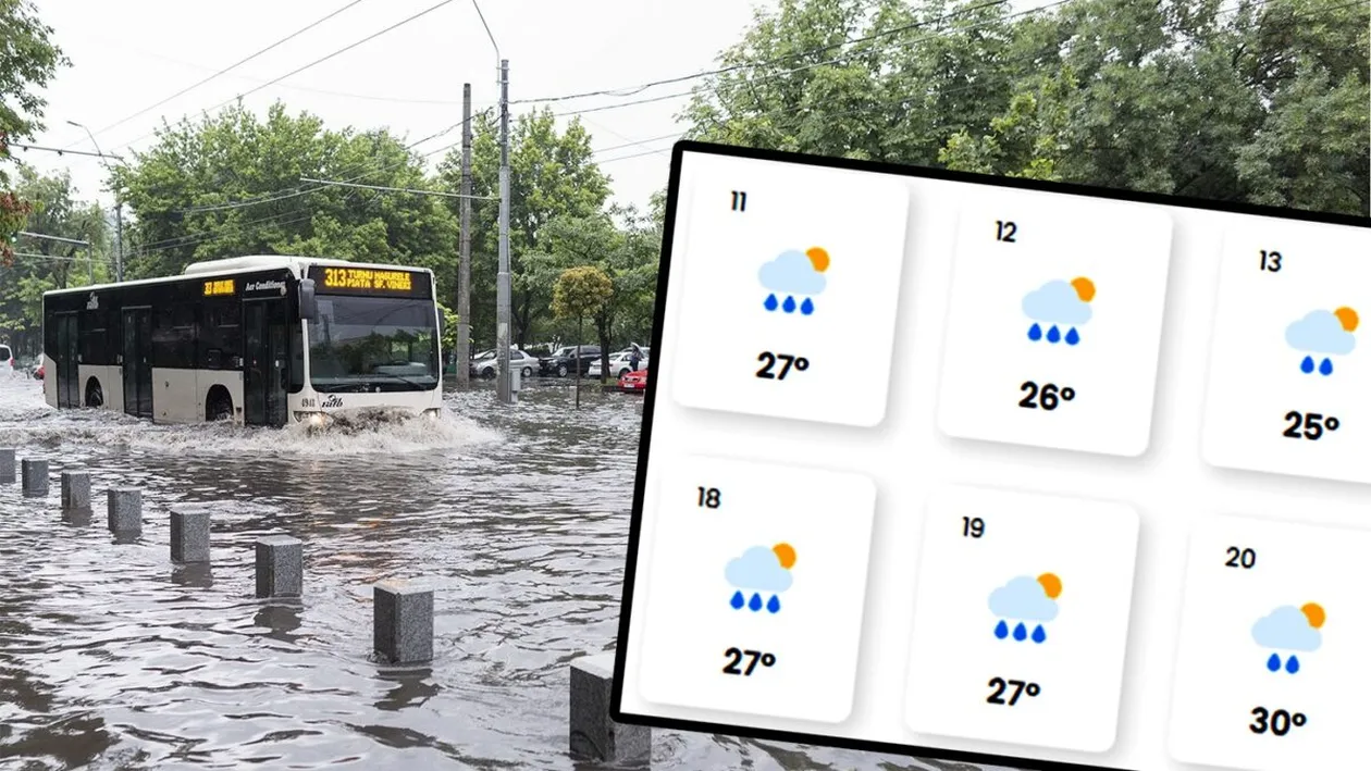 Plouă fără oprire în toată România! Pe ce dată se opresc ploile în București, potrivit meteorologilor EaseWeather