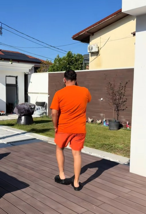 Cum arată curtea lui Costel Biju? Piscina uriașă are un design deosebit