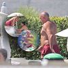 Prunea, reuniune de familie cu iubita la piscină! Fostul portar a dus relația cu Lăcrămioara la următorul nivel