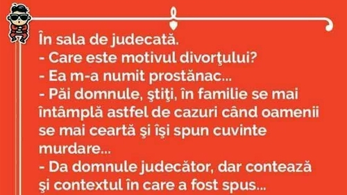 BANCUL ZILEI | "Care este motivul divorțului?"