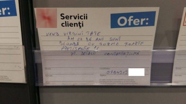 O româncă de 22 de ani îşi vinde virginitatea la supermarket. “Sunt blondă, cu forme apetisante…”