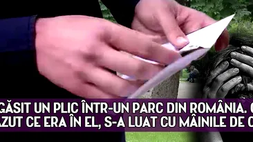 A gasit un plic intr-un parc din Romania. Cand a vazut ce era in el, s-a luat cu mainile de cap.