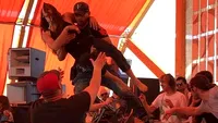 Această tânără le-a stricat petrecerea turiştilor dintr-un club de la mare! Ce a urmat după ce s-a urcat cu picioarele pe pupitrul DJ-ului! VIDEO