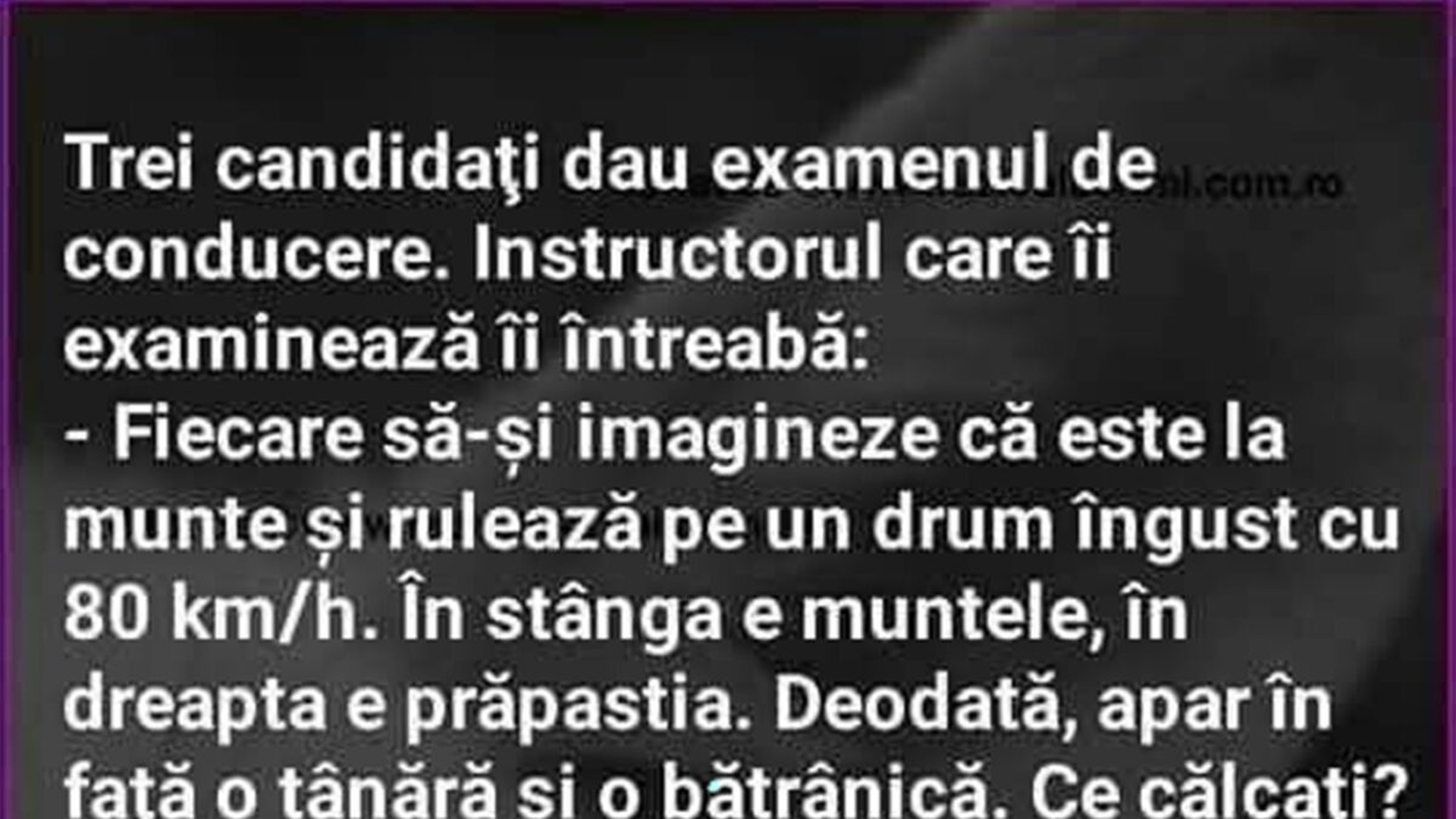 BANC | Trei candidați dau examenul de permis auto