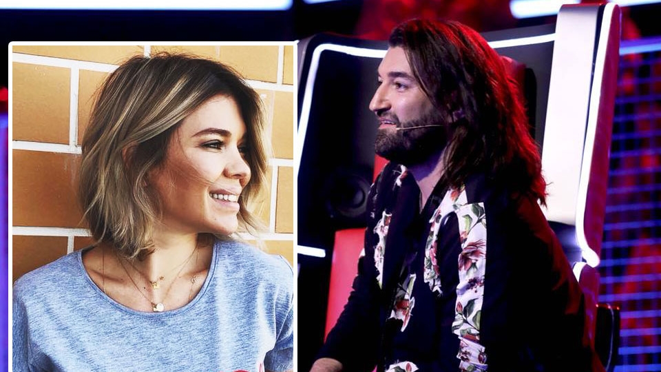 Cum a fost fotografiată aseară Gina Pistol în platoul Vocea României! I-a purtat noroc lui Smiley