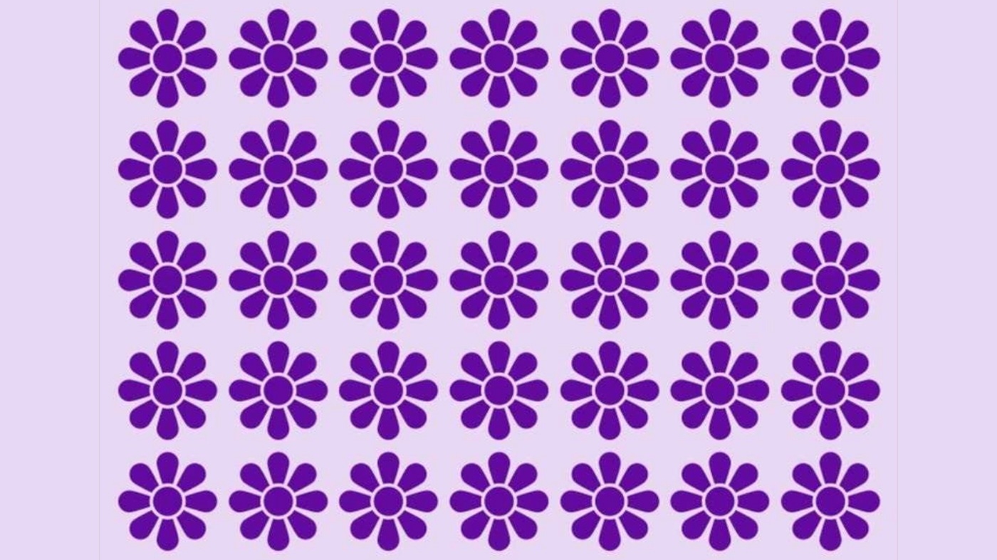 Test de logică | Doar una dintre aceste 35 de flori este diferită de celelalte. Identificați-o!