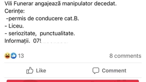 BANCUL ZILEI | "Vili Funerar angajează manipulator decedat"
