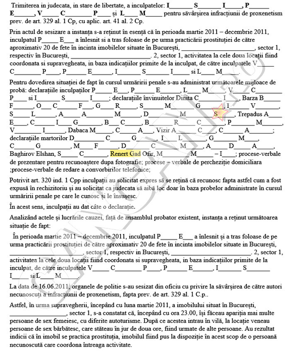 Renert Gad a recunoscut în faţa procurorilor că a frecventat bordelurile de lux ale lui Efim Podval