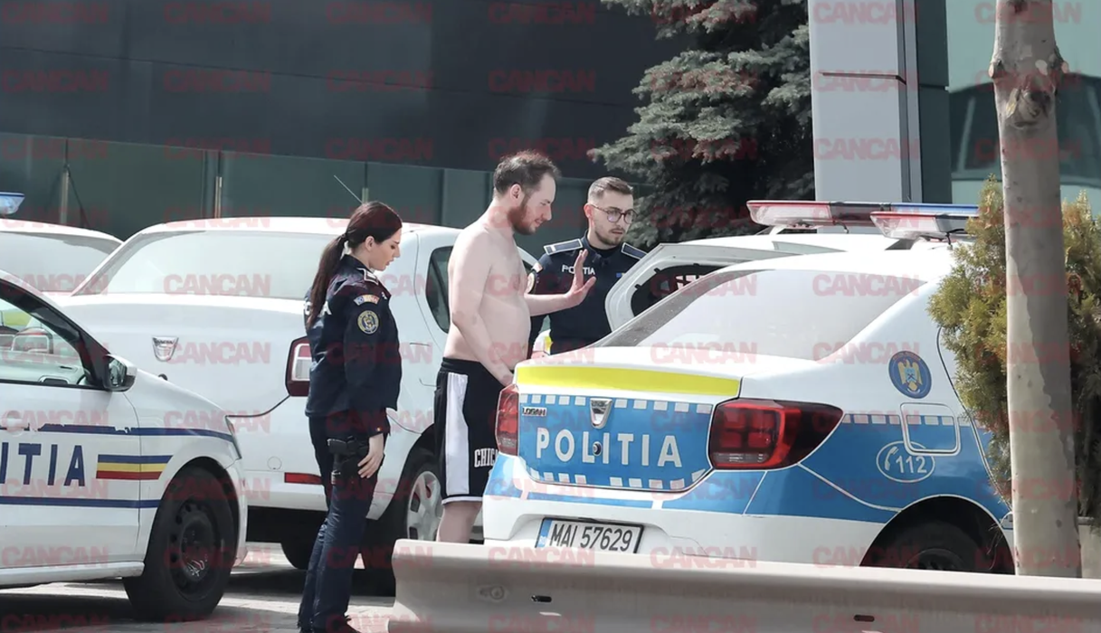 Ultimele imagini cu Andrei Versace în public. A fost reținut de poliție imediat și dus la secție FOTO