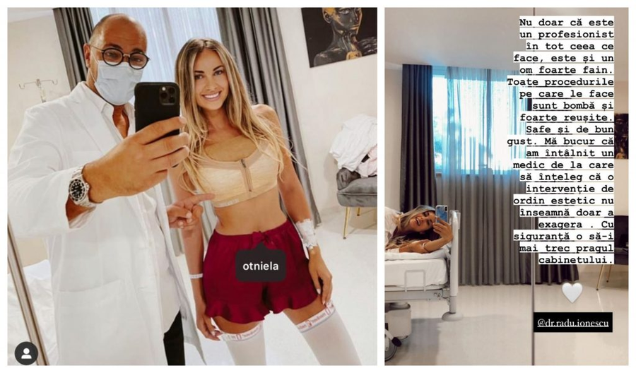 Otniela Sandu și-a pus silicoane și a oferit declarații despre prima operație estetică făcută © Instagram / Instagram Stories