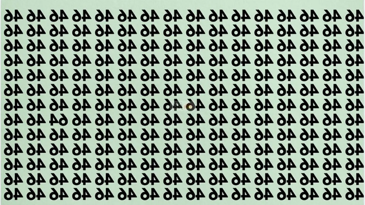 Test de logică | Găsiți numărul 64 în această imagine. Geniile reușesc în 7 secunde