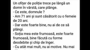 Bancul de weekend | "Am 71 de ani și sunt căsătorit cu o femeie de 20 de ani"