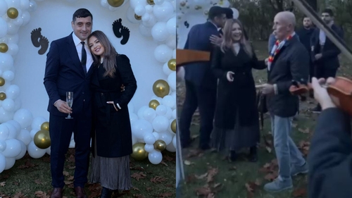 George Simion a dat petrecere mare pentru băiețelul care urmează să i se nască! Tradiții americănești pe muzică lăturească! Soția, Ilinca, a dansat de mama focului