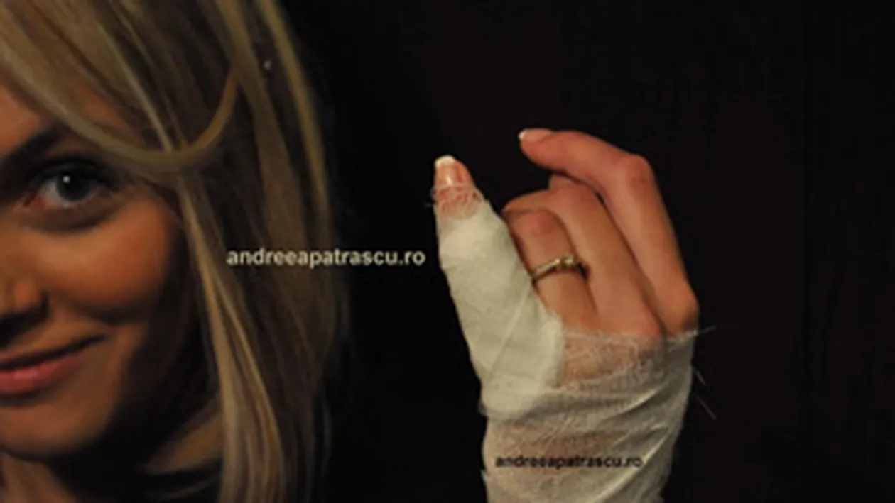 Andreea Patrascu a ajuns la Urgenta! S-a taiat la mana cand gatea!