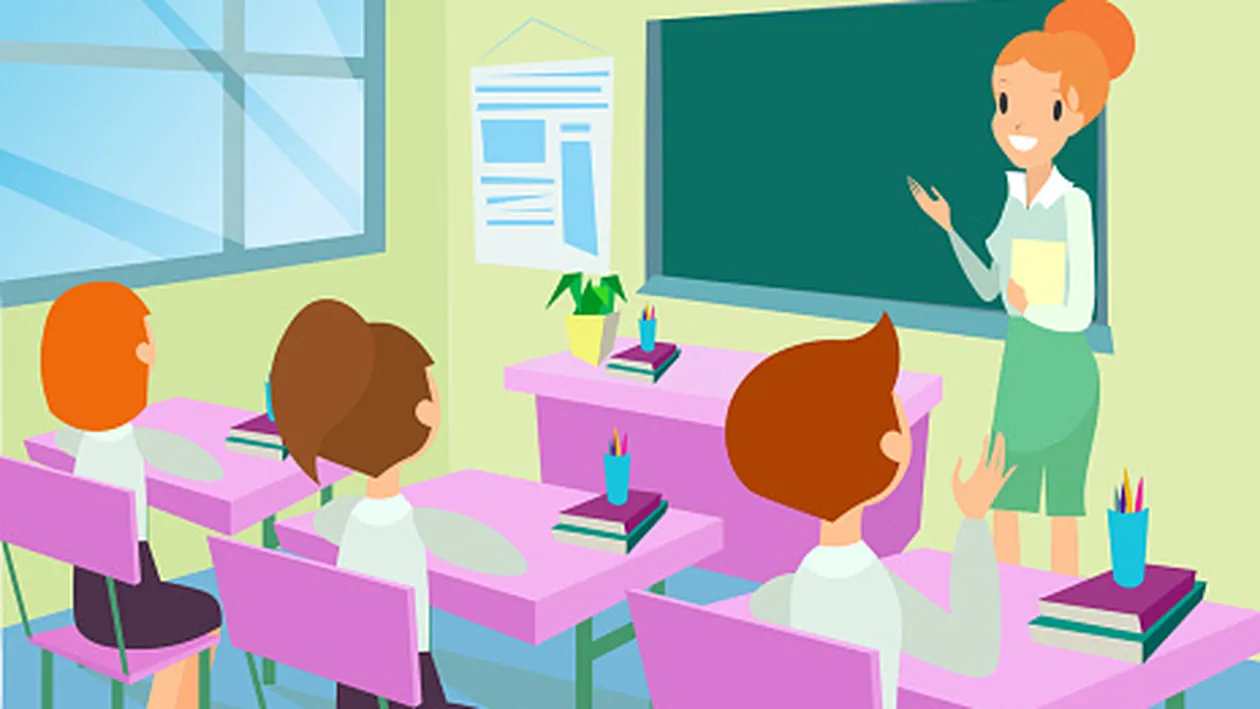 BANC| Scaunul profesoarei s-a rupt şi ea a căzut cu picioarele în sus