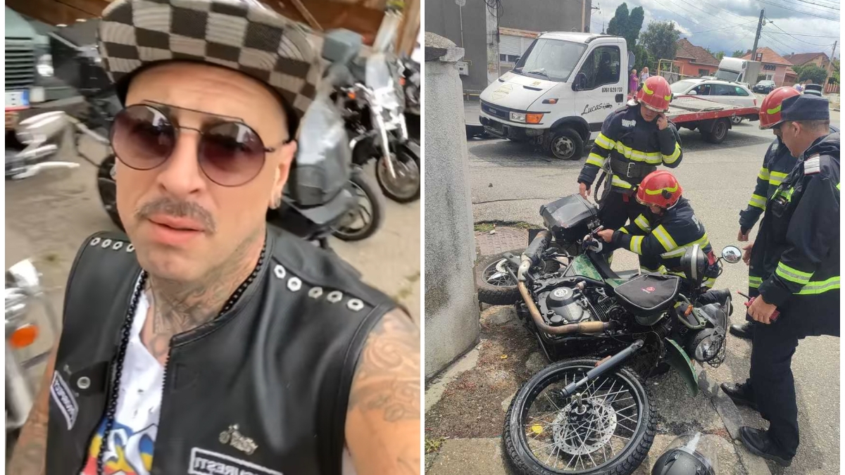 CRBL, accident cu motocicleta după ce a depășit neregulamentar! Transportat de urgență la spital