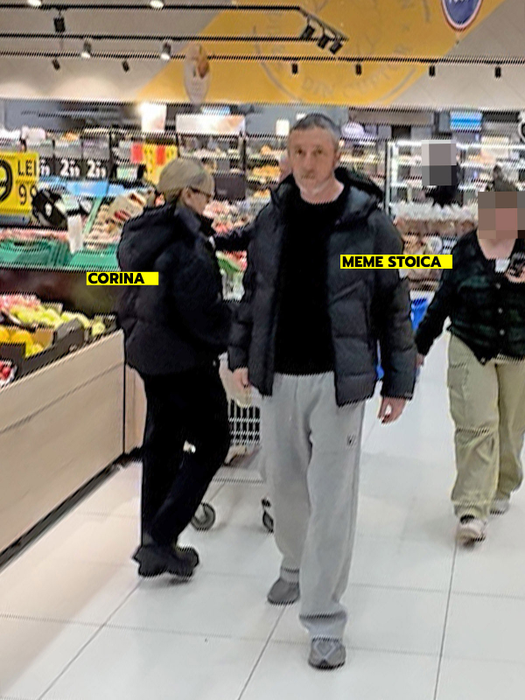 Meme Stoica și fosta soție, Corina, au fost surprinși la cumpărături