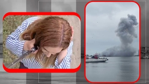 Momentul în care drona marină a explodat în Portul Constanța, surprins în direct | VIDEO