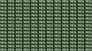 Test de perspicacitate | Găsiți numărul 9786 "pierdut" dintre numerele 9876 din imagine!