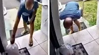 Cum s-a răzbunat livratorul din imagine, pentru că a primit un bacșiș prea mic pentru mâncarea comandată. Camerele de supraveghere au surprins momentul
