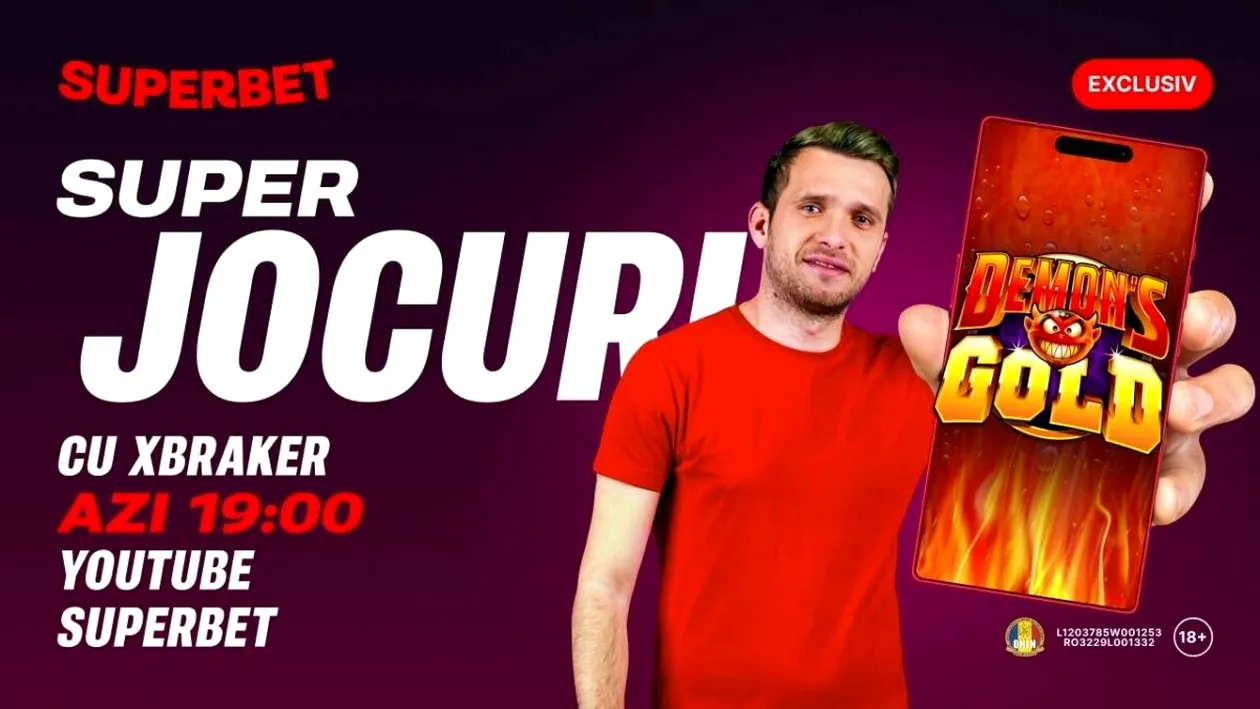 (P) Seară plină de fotbal și superjocuri cu Xbraker, live de la 19 pe YouTube Superbet!