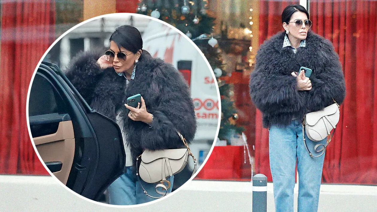 Simona Pătruleasa a ținut piept frigului „înfofolită” corespunzător. Nu renunță la tocuri, indiferent de sezon