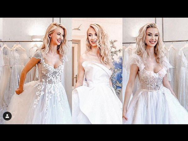 Andreea Balan, in timpul probelor de nunta