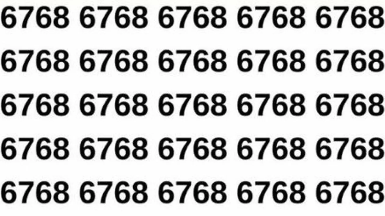 Test IQ | Numai românii cu privirea extrem de ageră depistează în doar 3 secunde numărul diferit din poză