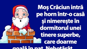 BANC | Moș Crăciun și tânăra superbă
