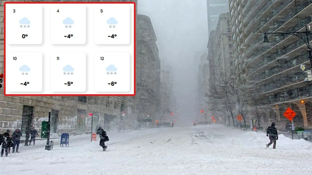 Vortexul polar a adus NINSORI viscolite în România! Zonele în care sunt temperaturi de îngheț