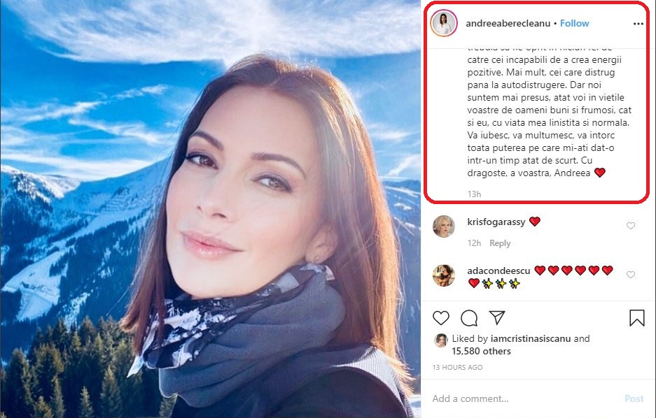Andreea Berecleanu întoarce armele către Antena 1: “Cei care distrug până la autodistrugere”