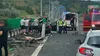 Autostrada A2, blocată după un accident violent. O femeie și un copil mic au fost răniți