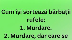 BANCUL ZILEI | Cum își sortează bărbații rufele
